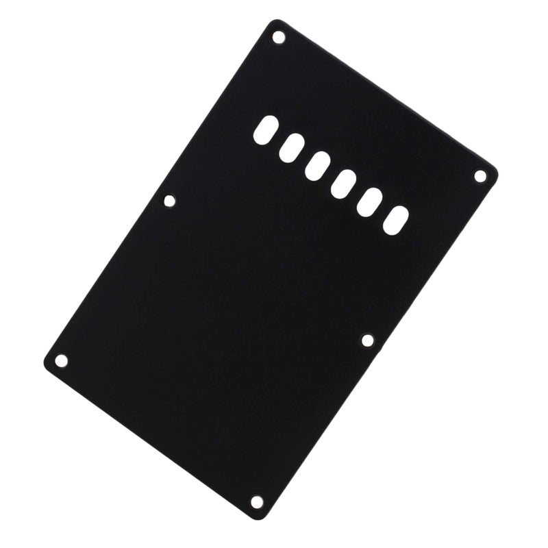 VOBRAMY Sesyomr Black Guitar Tremolo Spring Cover 6 Hole Cover Plate Accessories Replacement for Electric Guitar - Image 1